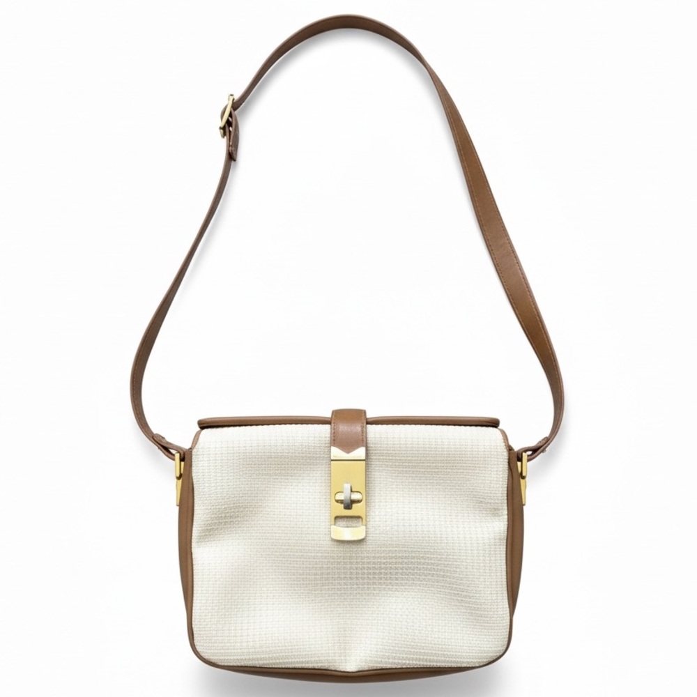 Bally Vintage (1970s) Monogram Canvas & Leather Crossbody Bag - Made in Italy